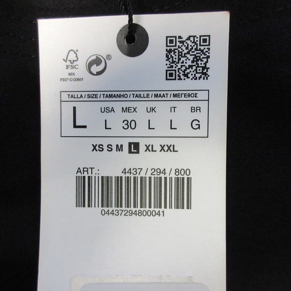 Zara Womens Maxi Dress L Black Short Sleeve Slit Asymetric Minimalist Party 394 - Picture 10 of 11